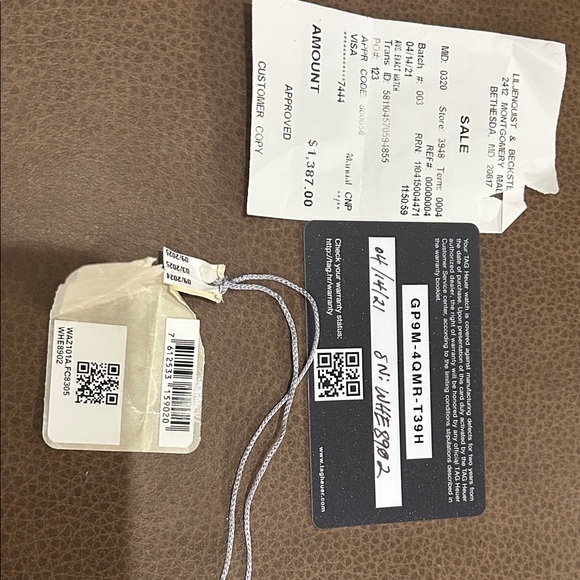 Tag Heuer Orange Dial Watch with Black Strap - Picture 6 of 6